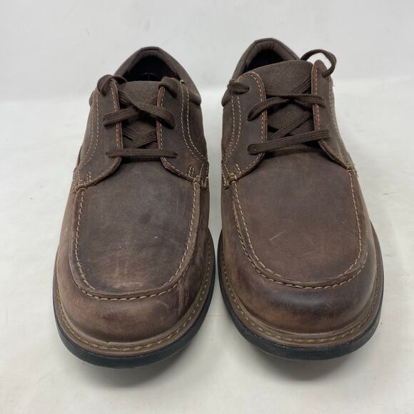 Clarks Rendell Walk Brown Leather Casual Loafer Mens Size 11W - Picture 3 of 8